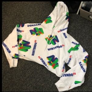 Nintendo 64 cropped hoodie